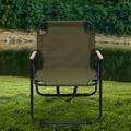 Miumaeov Portable Folding Camping Chair Outdoor Furniture Black Green Iron 600D Oxford Fabric Camping Chair with Carrying Handle Anti-Slip Pads for Beach Camping Hiking Trips Fishing
