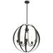 Pomme 30.4" Coastal Natural Iron Short Outdoor Pendant with Opal Glass