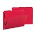 Business Source 1/3 Tab Cut Letter Recycled Fastener Folder 8 1/2 x11 3/4 Expansion 2 Fastener(s) 2 Fastener Capacity Red 10% Recycled 50 / Box