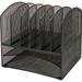 Lorell Steel Horiz/Vertical Mesh Desk Organizer 8 Compartment(s) Sturdy Black Steel 1 Each