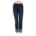 Joe's Jeans Jeans - Low Rise Straight Leg Boyfriend: Blue Bottoms - Women's Size 26 - Dark Wash