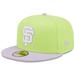 Men's New Era Neon Green/Lavender San Francisco Giants Spring Color Two-Tone 59FIFTY Fitted Hat