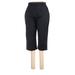 Gloria Vanderbilt Khaki Pant Straight Leg Boyfriend: Black Solid Bottoms - Women's Size 10