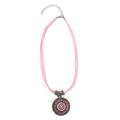 Kette mit Anhänger "Jet", Damen, Gr. one size, Metall, rosa, COLLEZIONE ALESSANDRO, Basic, Halsketten, mit runden Anhänger