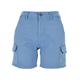 Cargohose URBAN CLASSICS "Urban Classics Damen Ladies High Waist Cargo Shorts" Gr. 32, Normalgrößen, blau (horizonblue) Damen Hosen High-Waist-Hosen