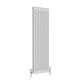 Warmehaus - Traditional Cast Iron Style White Triple Column Vertical Radiator 1800 x 470mm - Perfect for Bathrooms, Kitchen, Living Room