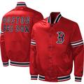 Men's Starter Red Boston Sox Midfield Satin Full-Snap Varsity Jacket