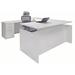 Enclosed Straight Front U-Shaped Desk with Height Adjustable L-Surface