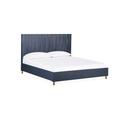 Modus Furniture Argento Navy Blue Solid Wood Platform Bed Wood in Blue/Brown | 55 H x 81 W x 91 D in | Wayfair 9DKBH7