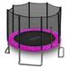 SereneLife 120' Round Backyard Trampoline w/ Safety Enclosure in Black/Indigo | Wayfair SLTRA10PNK