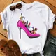 T-shirt graphique à talons hauts pour femmes t-shirt à manches courtes t-shirt de luxe t-shirt de