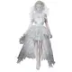 Costume de mariée cadavre blanc classique pour femme tenue de jour de fréquence zombie du