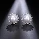 EMMAYA – boucles d'oreilles anneaux de luxe en cristal blanc Zircon Simple perle cadeau de fête