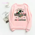 Dont Mess With Mamasaurus Y'Ll Get Murasskicked Print Sweatshirt for Women 208.assic Park Dinosaur