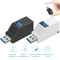 Adaptateur HUB USB 3.0 /2.0 Mini séparateur à 3 Ports lecteur de disque U haute vitesse pour PC