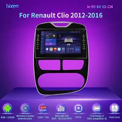 Autoradio pour Renault Clio 2012-2016 10 Pouces Android 12 Navigation GPS Caméra de Véhicule