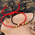 Bracelets porte-bonheur chinois bouddhisme ficelle rouge fil d'avertissement bracelet de poignet