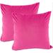 Everly Quinn Velvet Throw Square Pillow Cover Velvet in Pink | 18 H x 18 W x 2 D in | Wayfair 8614B3EC23744F7CB9176A40F57A51F4