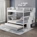 Galib Full Over Full Standard Bunk Bed w/ Trundle by Harriet Bee Wood in White | 65.7 H x 57.9 W x 92.9 D in | Wayfair