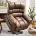 Latitude Run® 42" Wide Extra Large Power Reclining Heated Massage Chair Microfiber/Microsuede | 42 H x 42 W x 38 D in | Wayfair
