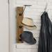 17 Stories Wassay 3 - Hook Wall Mounted Hat Coat Rack Wood/Metal in Black/Brown/Gray | 23.8 H x 4.6 W x 11.4 D in | Wayfair