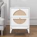 Bay Isle Home™ Floral 2 - Drawer Nightstand Wood in White | 20.89 H x 15.75 W x 15.75 D in | Wayfair 09B892A443534F748A1A1750CDF358B9