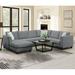 Gray Sectional - Latitude Run® Deysha 112.12" Wide Right Hand Facing Corner Sectional w/ Ottoman Polyester | 33.02 H x 112.12 W x 87.05 D in | Wayfair