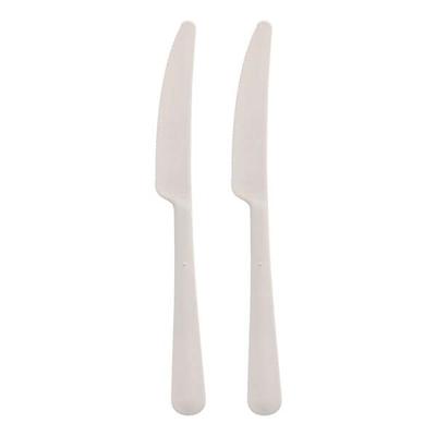 Papstar 200er-Pack Mehrweg-Messer 19,7 cm weiß in Spenderbox weiß
