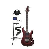 Schecter Hellraiser C-1 FR Electric Guitar (Black Cherry) with Stand Bundle