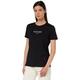 Tommy Hilfiger Damen T-Shirt Hilfiger C-NK Reg Tee mit Rundhalsausschnitt, Schwarz (Schwarz), S [Amazon Exclusive]