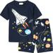 Little Hand Toddler Boys Summer Short Sleeve Rockets Pajamas Set Size 5t