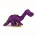 Purple Dinos Bruto Checkers Squeaky Plush Chew Guard Technology Dog Toy, X-Large