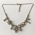 J. Crew Jewelry | J Crew Signed Iridescent Ab Rhinestone Gold Tone Layered Bib Statement Necklace | Color: Gold | Size: Os