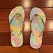 Lilly Pulitzer Shoes | Lilly Pulitzer Flip Flop, Size Five (5) | Color: Blue/Gold | Size: 5