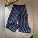 Athleta Pants & Jumpsuits | Athleta Cabo Linen Wide Leg Pant (Navy Blue Striped) Size 6 | Color: Blue/White | Size: 6