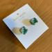 Kate Spade Jewelry | Kate Spade Green Square Stud Earrings | Color: Gold/Green | Size: Os