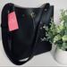 Kate Spade Bags | Kate Spade Black Leather Handbag Nwt | Color: Black/Silver | Size: Dimensions: 10" L X 10.5" H X 6" W