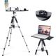 Universal Projector Stand - Laptop Projector Tripod Stand with Removable Mouse Tray and Gooseneck Phone Holder, Laptop Floor Stand Adjustable 17.6 to 51.4 Inch, Projector Stand for Stage, Studio