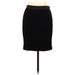 Ann Taylor LOFT Casual Pencil Skirt Knee Length: Black Print Bottoms - Women's Size 10