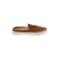 Ugg Australia Mule/Clog: Slip On Stacked Heel Boho Chic Brown Solid Shoes - Womens Size 6 1/2 - Almond Toe
