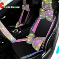 Housses de siège de voiture en cuir cristal 3D pour femmes housse de coussin de véhicule