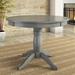 Lark Manor™ Alexa-Mae 42" Rubberwood Solid Wood Pedestal Dining Table Wood in Gray | 30 H x 42 W x 42 D in | Wayfair