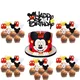 Disney-Décoration de gâteau Minnie Mouse pour enfants décoration de fête d'anniversaire