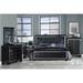 Rosdorf Park Ineza Upholstered 3 Piece Bedroom Set Upholstered, Leather in Black | 52 H x 58.25 W x 79 D in | Wayfair
