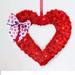 The Holiday Aisle® Heart 15" Lighted Burlap Wreath Burlap/Deco Mesh in Pink/Red/White | 12.2 H x 15 W x 0.87 D in | Wayfair