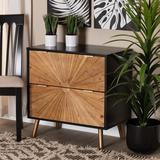 George Oliver Gvantsa Accent Chest Wood in Black/Brown | 28.3 H x 28.3 W x 15.7 D in | Wayfair AAD29A5838CE45CBA13EE553C2863482