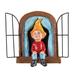 Trinx Charming Hand-Painted Gnome In Window Tree Hanger Resin/Plastic/Metal | 7.87 H x 8.87 W x 4 D in | Wayfair 4AF3BDA94D7E429E961551101CEB6403