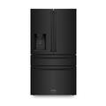 ZLINE 36" 21.6 cu. ft Freestanding French Door Refrigerator w/ Water & Ice Dispenser in Fingerprint, in Black | Wayfair RFM-W-36-BS