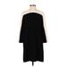 Of Mercer Casual Dress - Shift Crew Neck 3/4 sleeves: Black Color Block Dresses - Women's Size 2