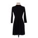 Forever 21 Casual Dress - Sweater Dress: Black Solid Dresses - Women's Size Small